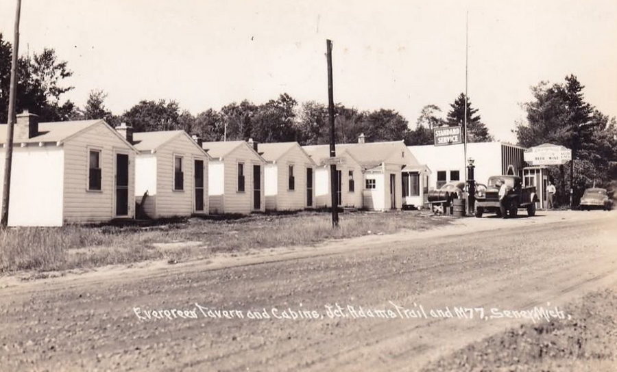 Evergreen Tavern and Cabins - Vintage Postcard